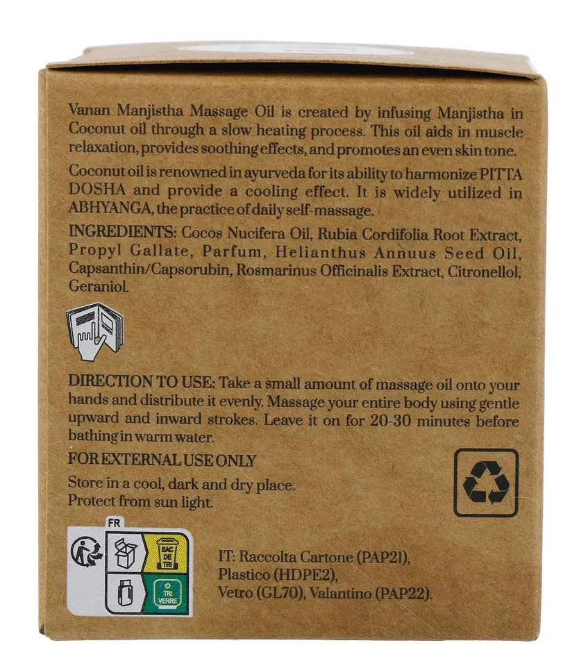 Vanan Manjistha Massage Oil (90 ml) - image 2