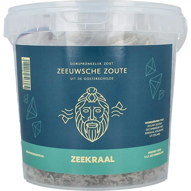 Zeeuwsche Zoute Zout Met Zeekraal In Emmer (1000 gr)