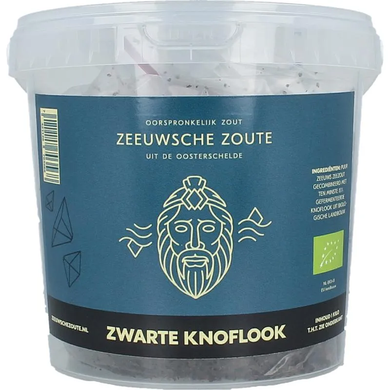 Zeeuwsche Zoute Zout Met Zwarte Knoflook (1000 gr)