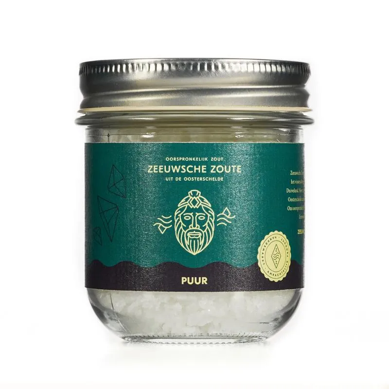 Zeeuwsche Zoute Zout Puur Glazen Pot (100 gr)