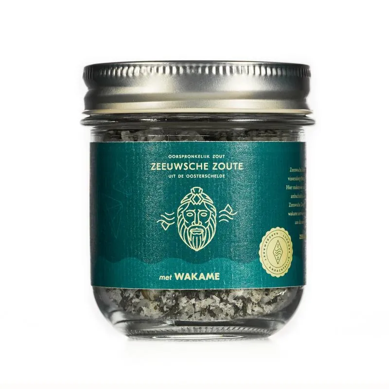 Zeeuwsche Zoute Zout Met Wakame Glazen Pot Bio (100 gr)