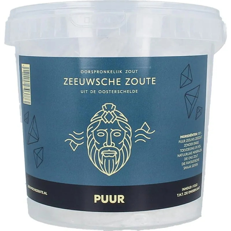 Zeeuwsche Zoute Puur Zout In Emmer (1000 gr)
