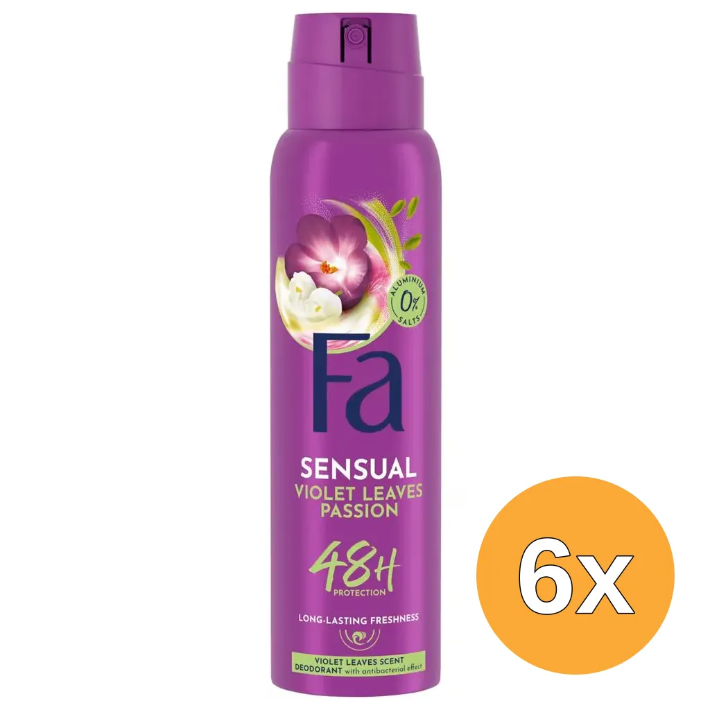 6x Fa Deodorant Spray Violet Leaves Passion (150 ml)