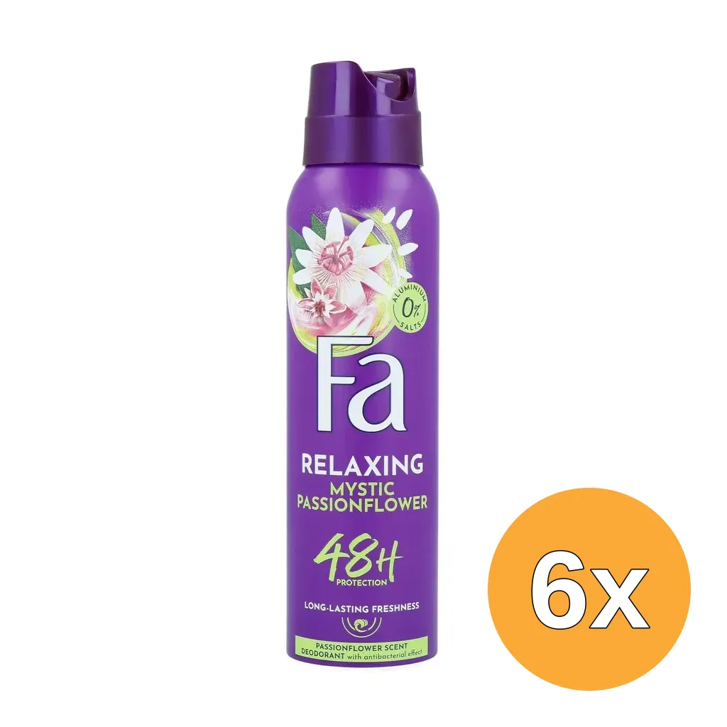 6x Fa Deodorant Spray Mystic Passion Flower (150 ml)