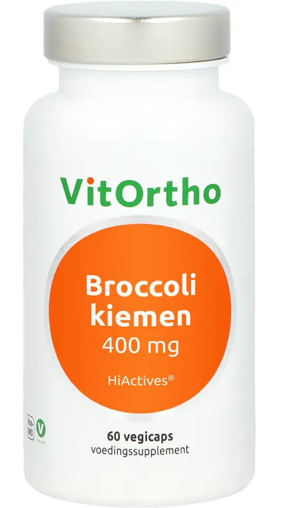 VitOrtho Broccolikiemen 400 mg HiActives (60 vega capsules)