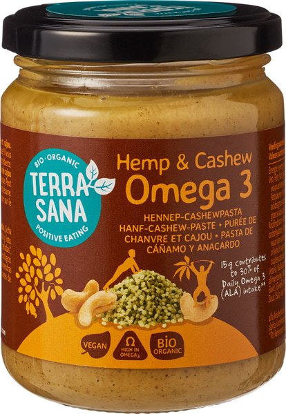 TerraSana Omega 3 Hennep Cashewpasta (250 gr)