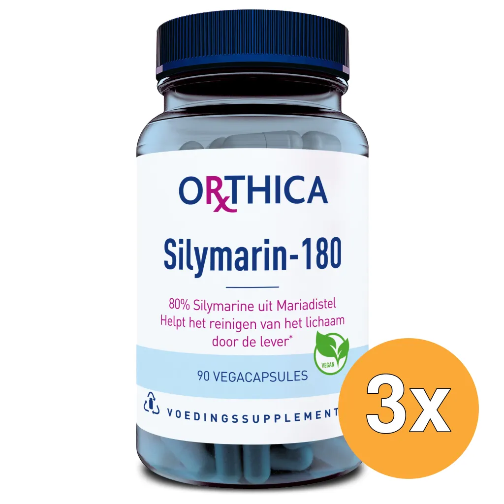 3x Orthica Silymarin-180 (90 vega capsules)