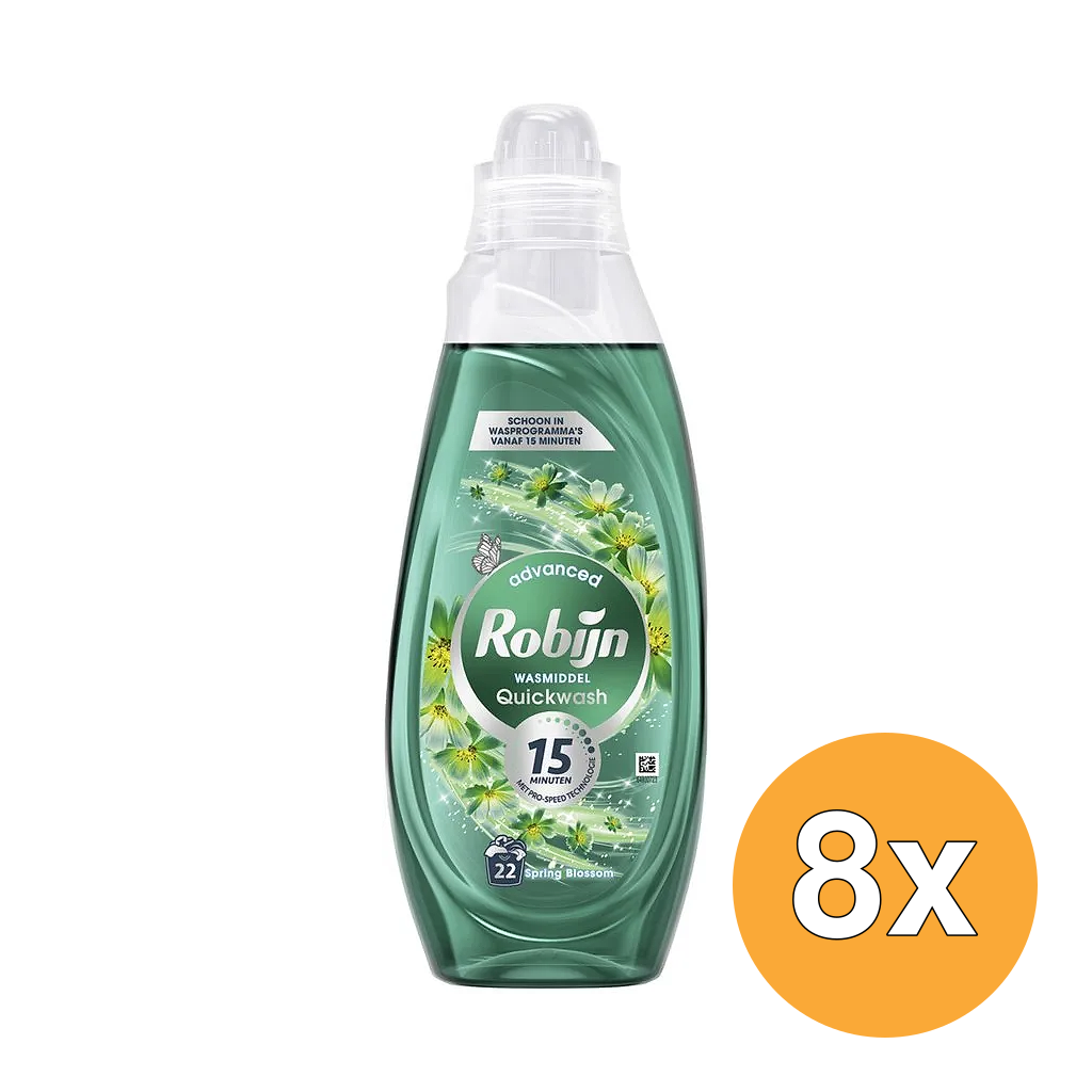 8x Robijn Advanced Quickwash Spring Blossom (837 ml)