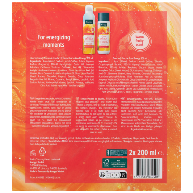 Kneipp Giftset Good Energy Favourites (2 x 200 ml) - image 2