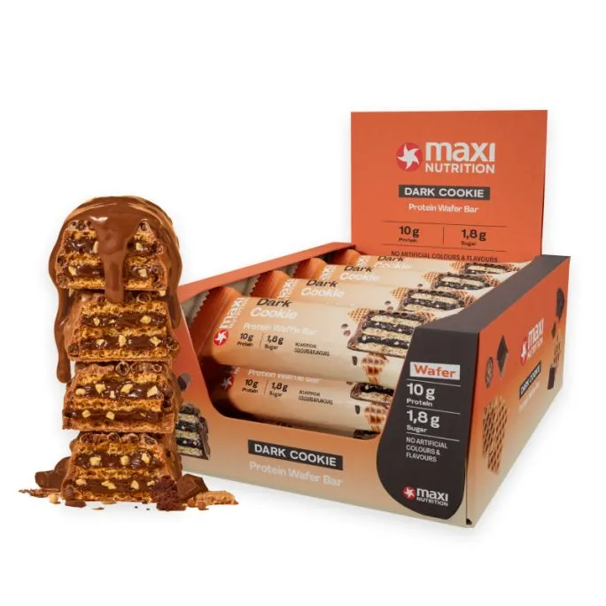 Maxi Nutrition Protein Waferbar Dark Cookie (12 x 39 gram)