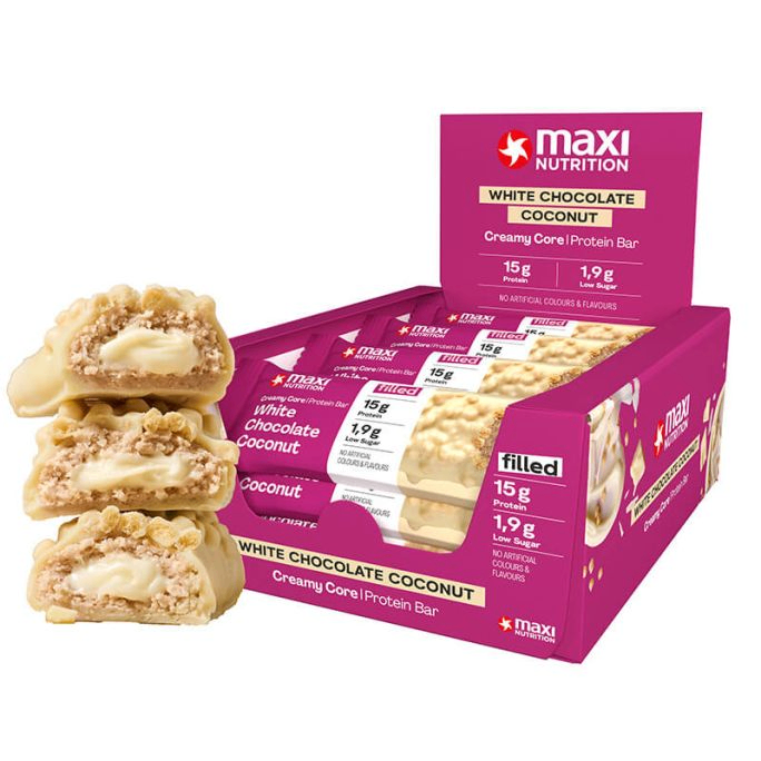 Maxi Nutrition Creamy Core Proteinbar White Chocolate Coconut (12 x 45 gram)