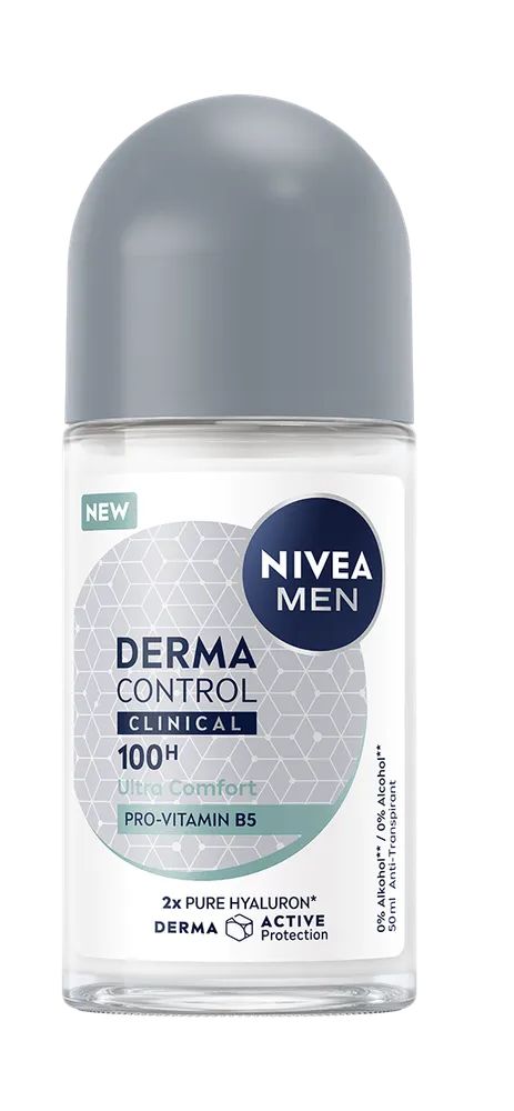 Nivea Men Derma Control Clinical 100h Ultra Comfort Anti-transpirant Roller (50 ml)