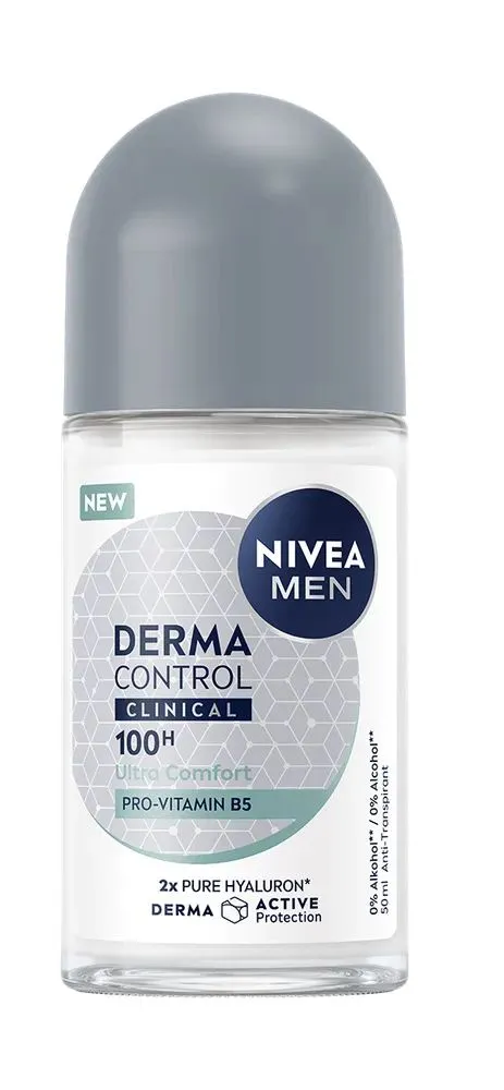 Nivea Men Derma Control Clinical 100h Ultra Comfort Anti-transpirant Roller (50 ml)