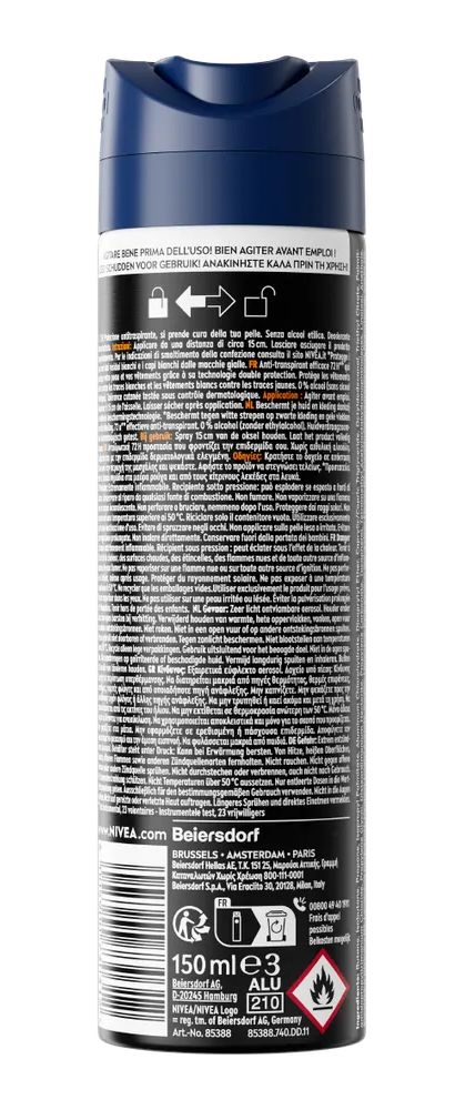 Nivea Men Black & White Ultimate Impact Anti-perspirant Spray (150 ml)