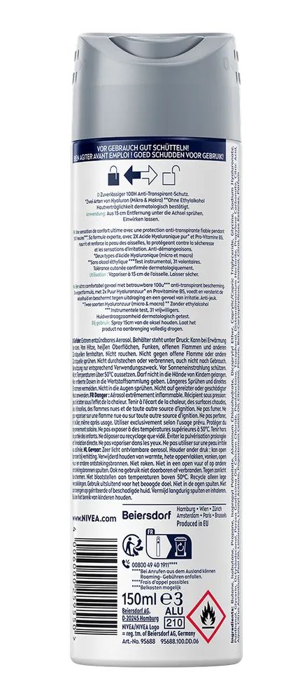 Nivea Men Derma Control Clinical 100h Ultra Comfort Anti-perspirant Spray (150 ml)