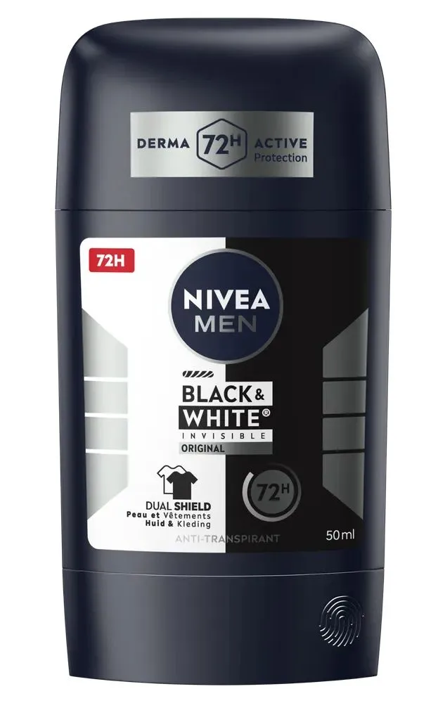 Nivea Men Black & White Invisible Original Anti-transpirant Stick (50 ml)
