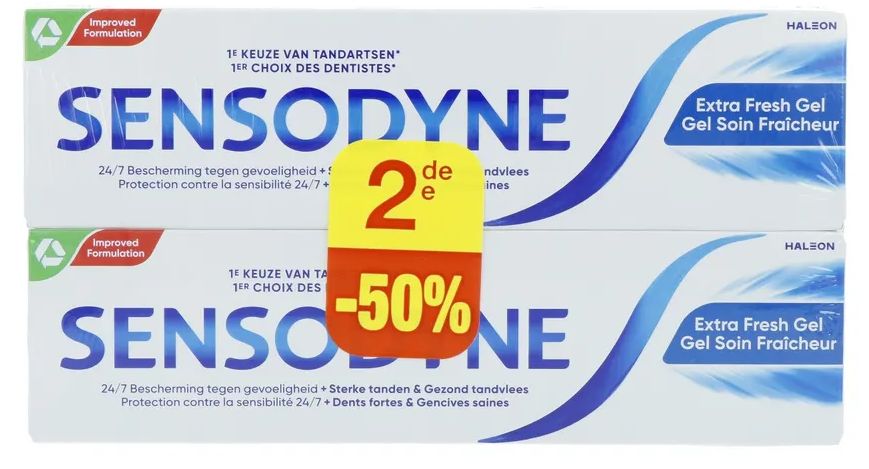Sensodyne Extra Fresh Gel Tandpasta Duoverpakking (2 x 75 ml)