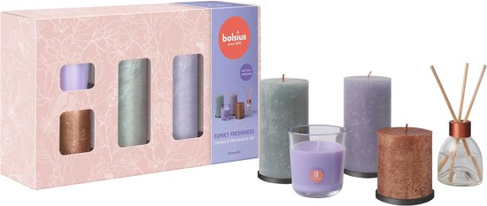 Bolsius - Giftset - Large - Funky Freshness - Lavendel (1 stuk)