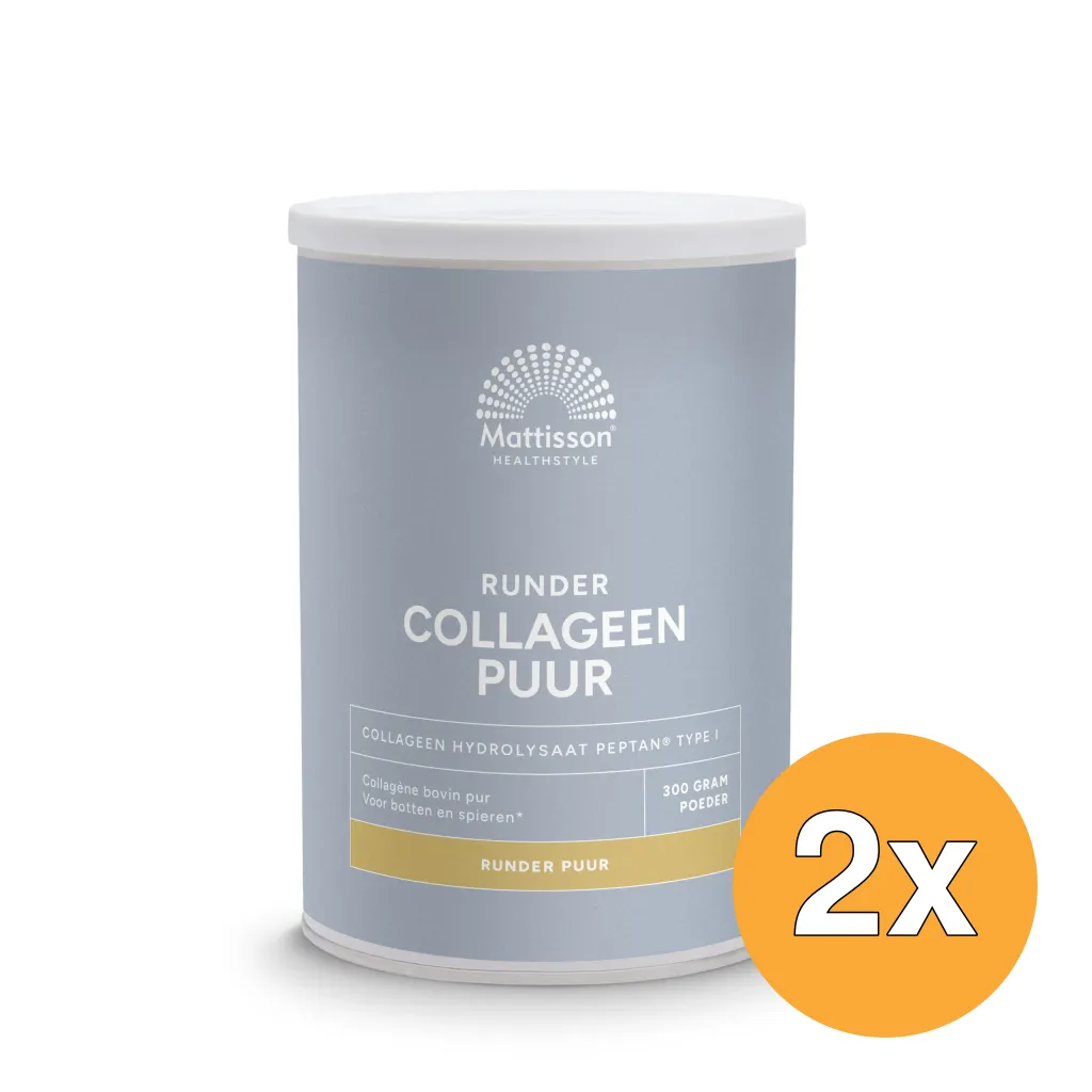 2x Mattisson Runder Collageen Poeder Peptan (300 gr)