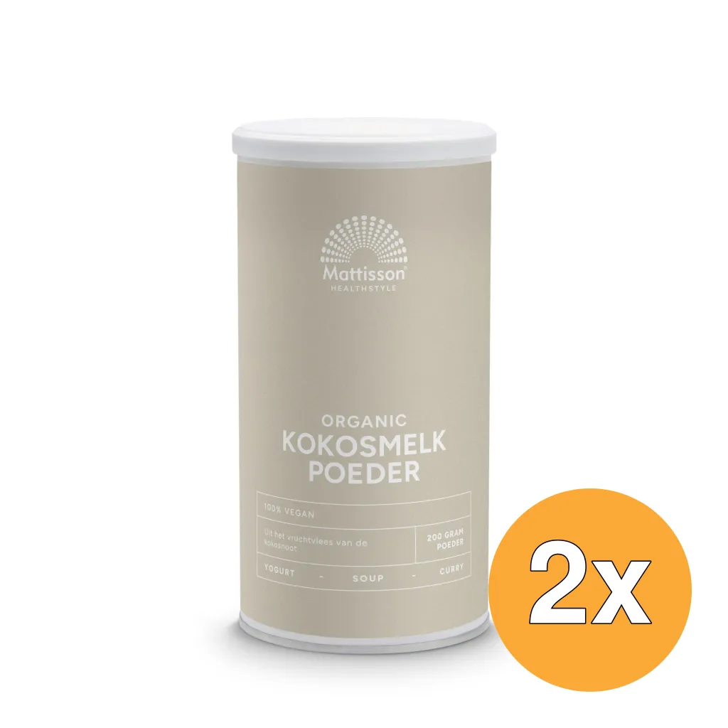 2x Mattisson Kokosmelk Poeder Bio (200 gr)