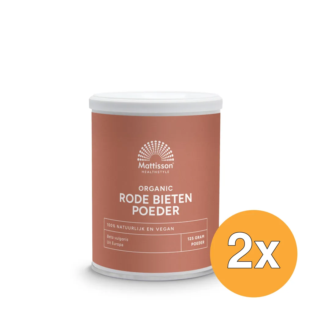 2x Mattisson Rode Bieten Poeder - Beta Vulgaris Biologisch (125 gr)