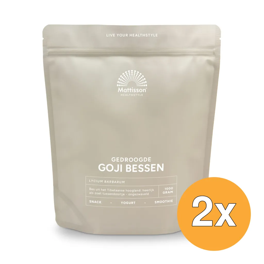 2x Mattisson Bessen Goji Gedroogd Zak (1000 gr)