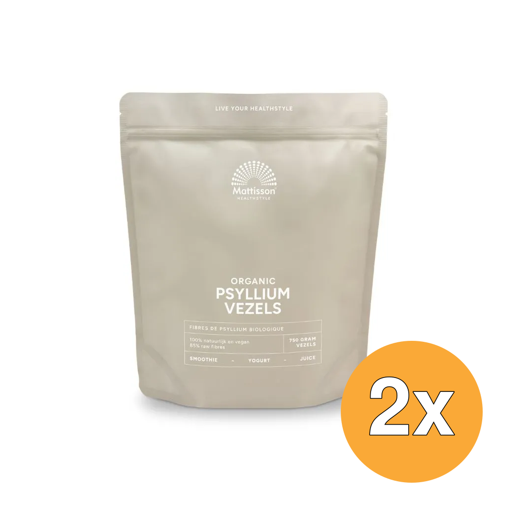 2x Mattisson Organic Psylliumvezels (750 gr)