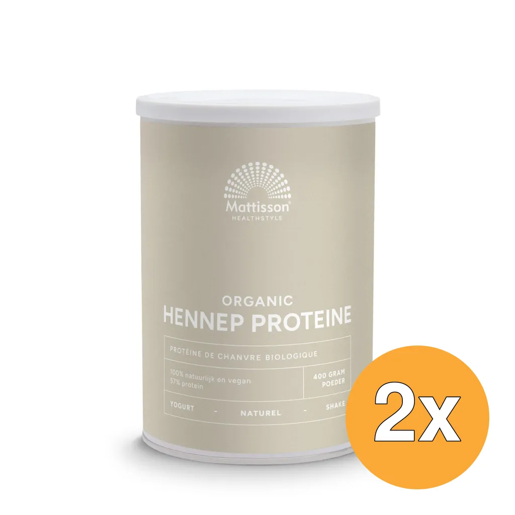 2x Mattisson Vegan Hennep Proteine 50% Bio (400 gr)