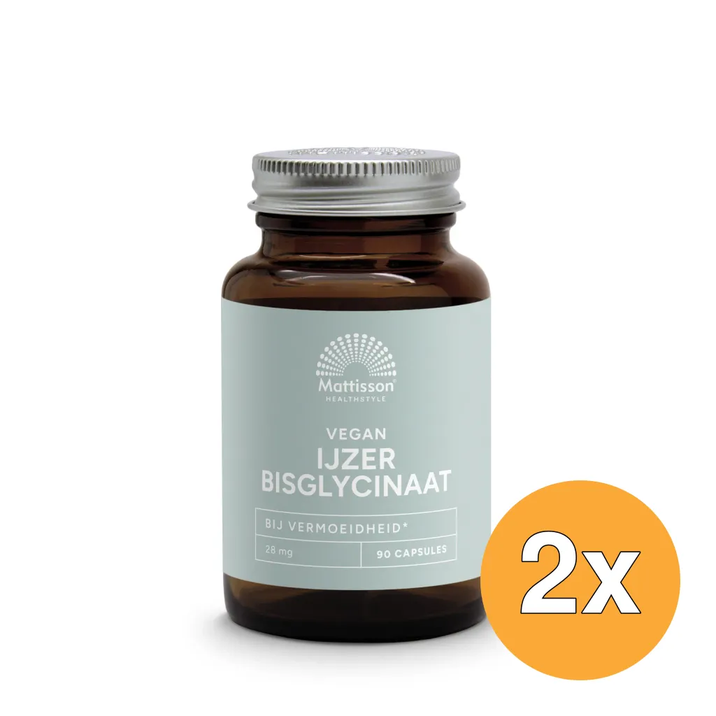 2x Mattisson Ijzerbisglycinaat 28Mg (90 capsules)