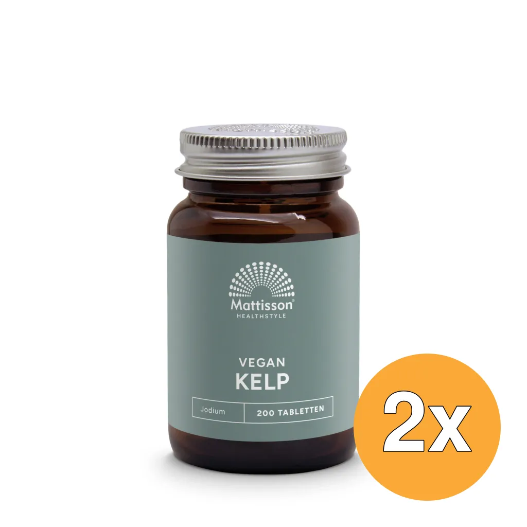 2x Mattisson Kelp Algenextract 150Mcg Jodium (200 tabletten)