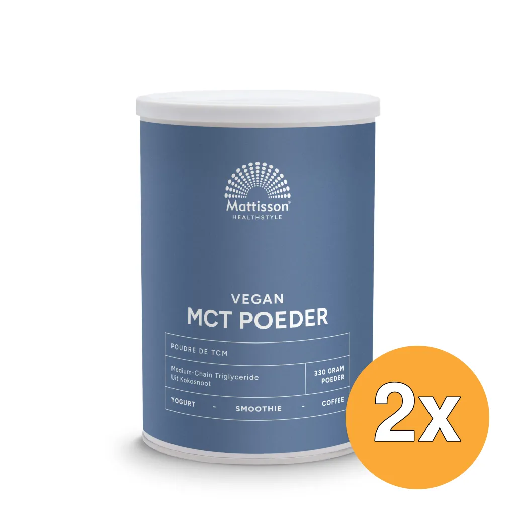 2x Mattisson Vegan MCT Poeder Coconut Pure (330 gr)