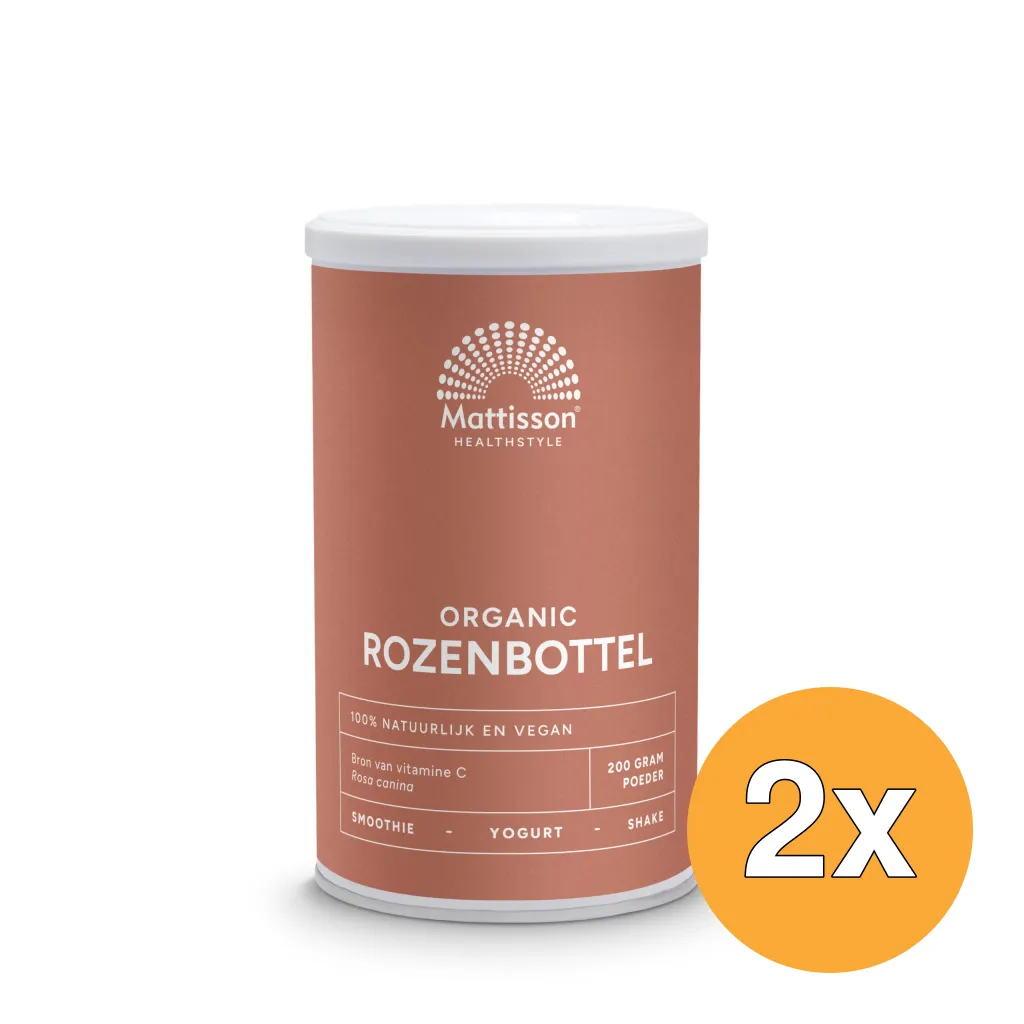 2x Mattisson Rozenbottel Poeder Biologisch (200 gr)