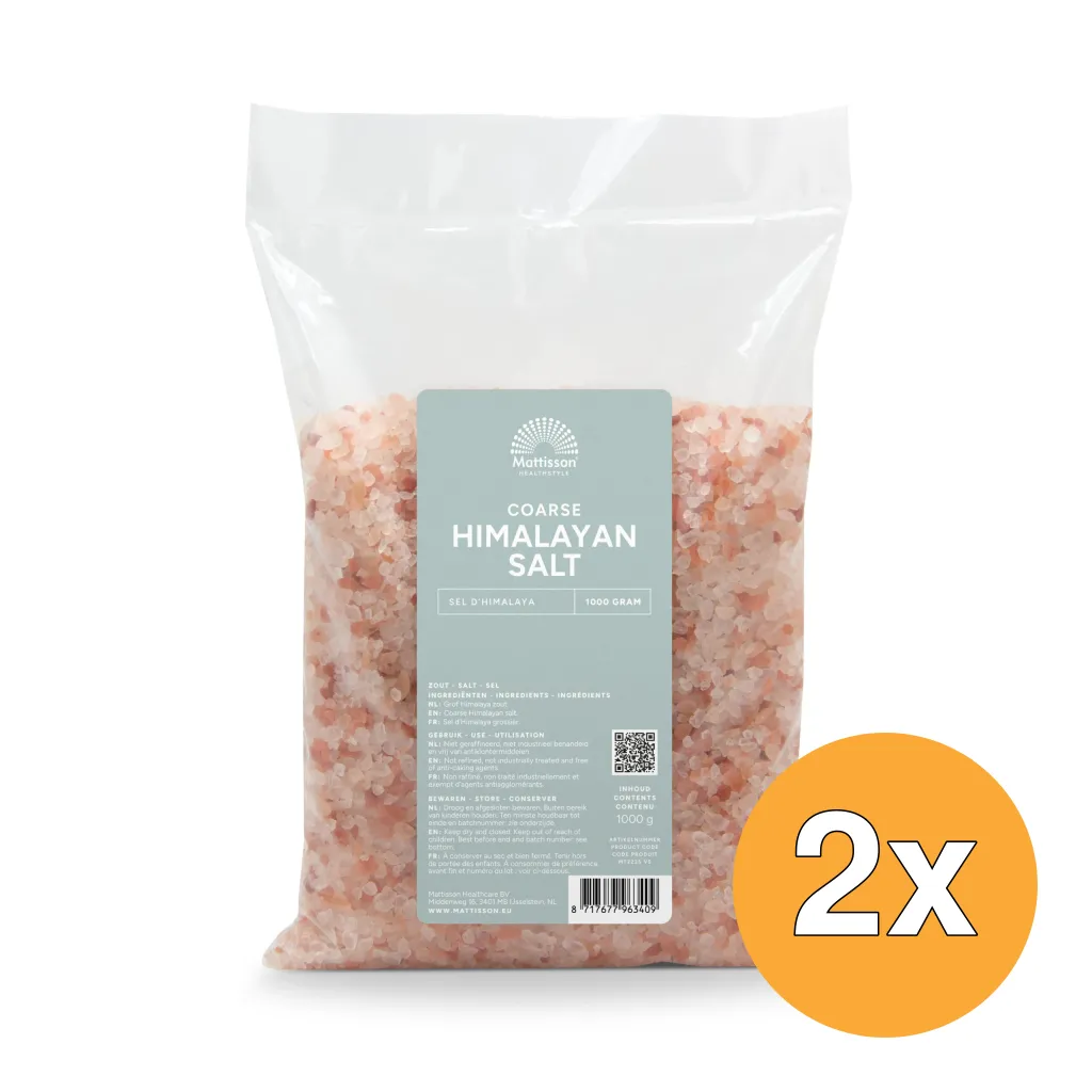 2x Mattisson Keukenzout Himalayagrof Navulzak (1000 gr)