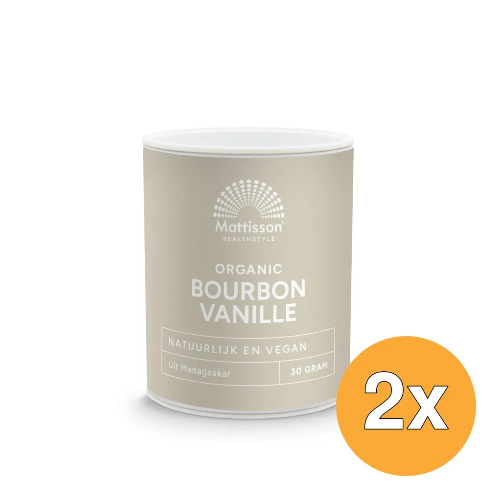 2x Mattisson Bourbon Vanille Poeder Bio (30 gr)