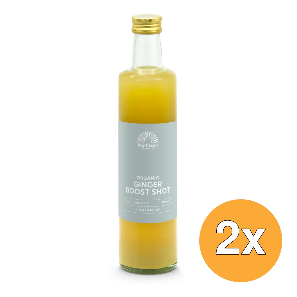 2x Mattisson Organic Ginger + Boost Shot Bio (500 ml)