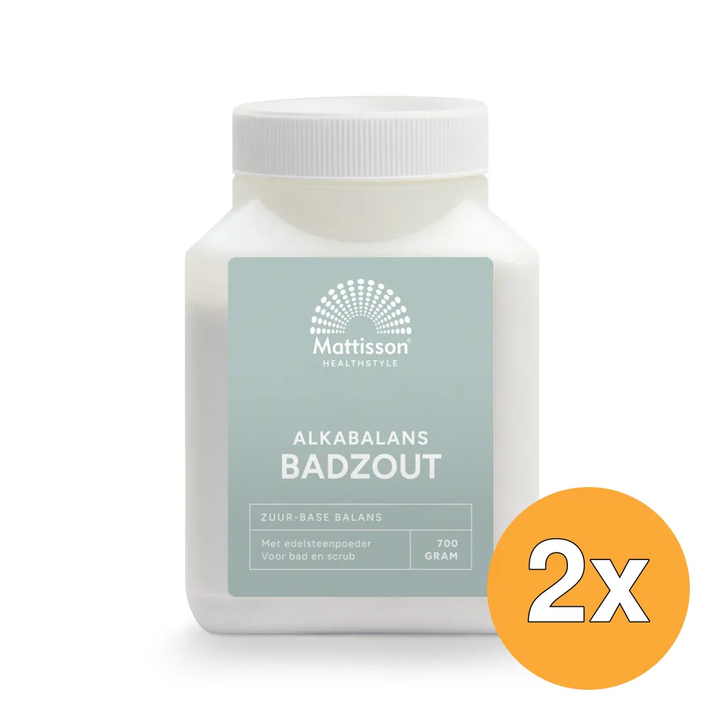2x Mattisson Alkabalans Zuur Base Badzout Ph 8.0 (700 gr)