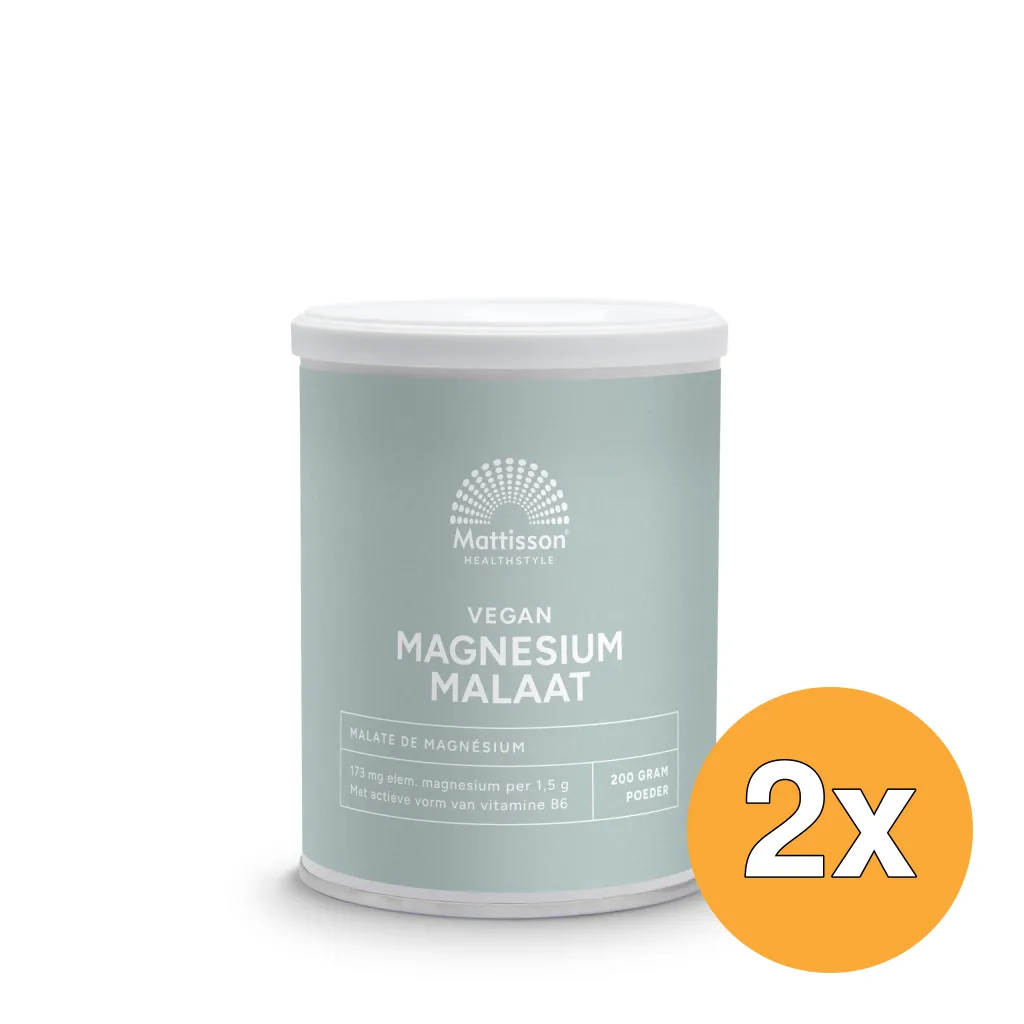 2x Mattisson Magnesium Citraat Malaat Poeder (125 gr)