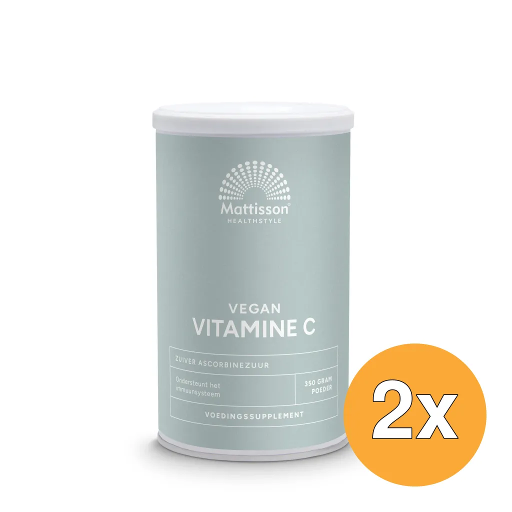 2x Mattisson Vitamine C Poeder Zuiver Ascorbinezuur (350 gr)