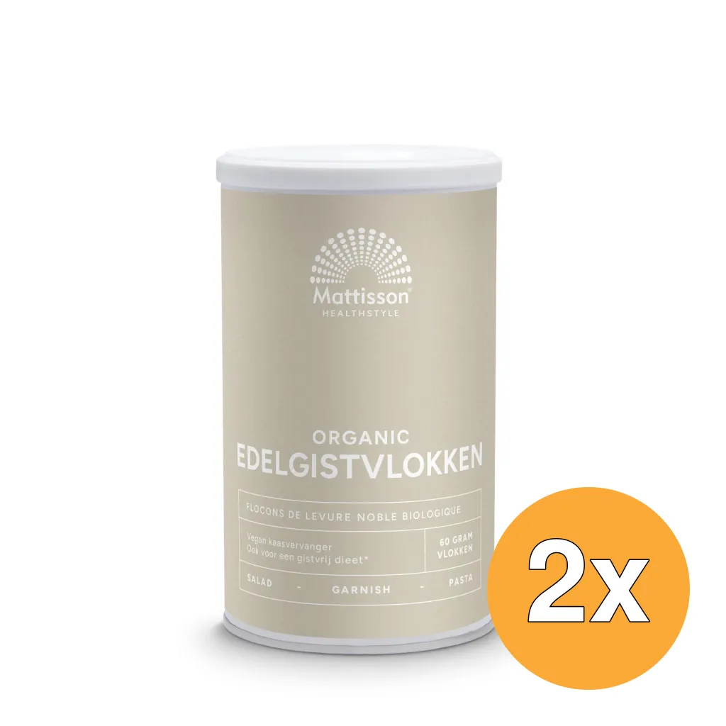 2x Mattisson Biologische Edelgistvlokken (60 gr)