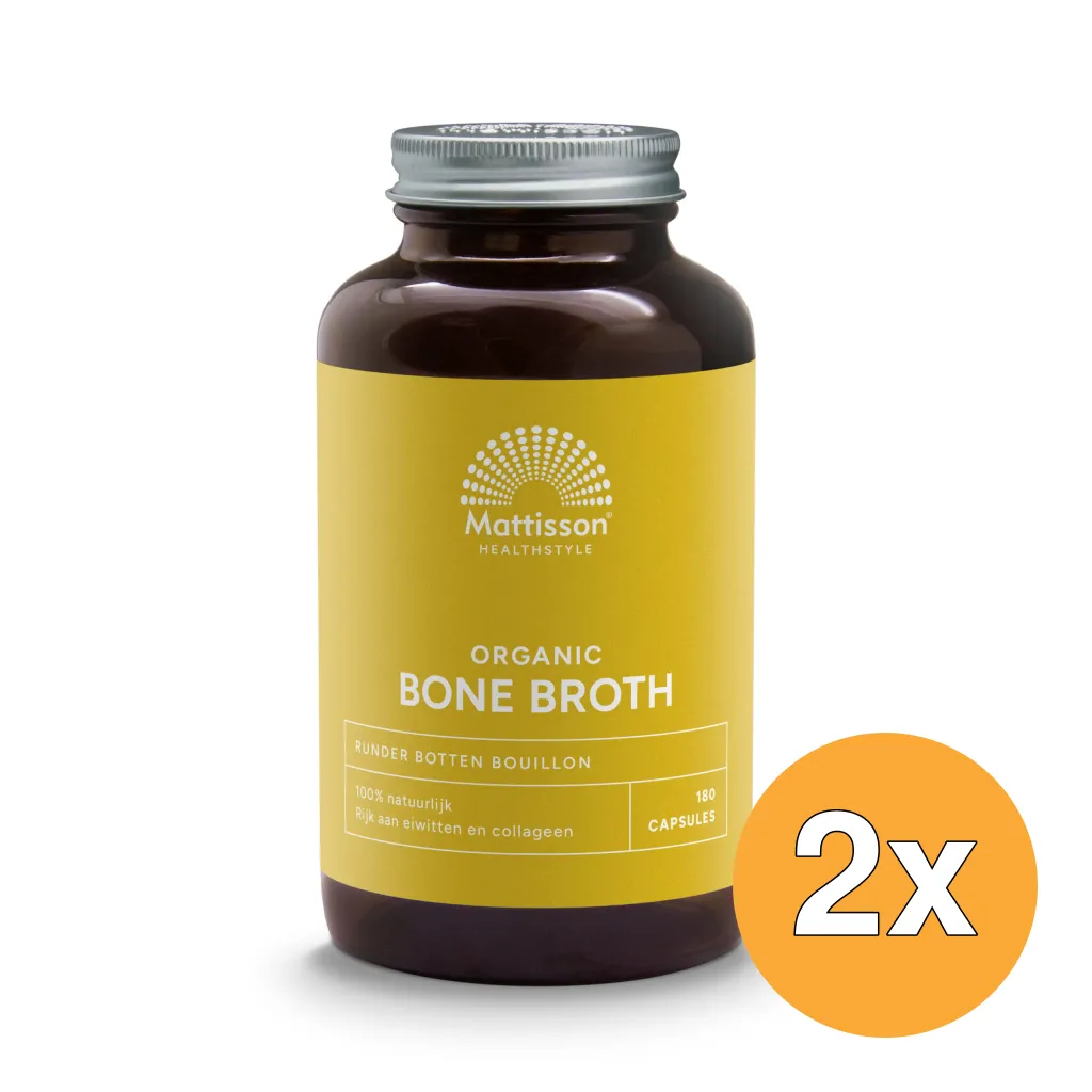 2x Mattisson Organic Beef Bone Broth Bio (180 capsules)