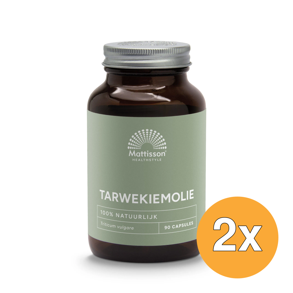 2x Mattisson Tarwekiemolie/wheat germ oil 1000mg (90 capsules)