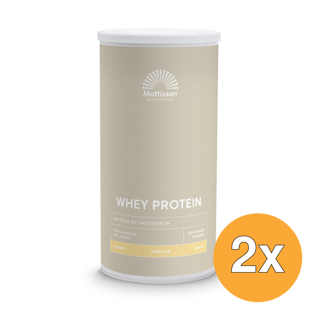 2x Mattisson Sport Wei Whey Proteine Concentraat Vanille (450 gr)