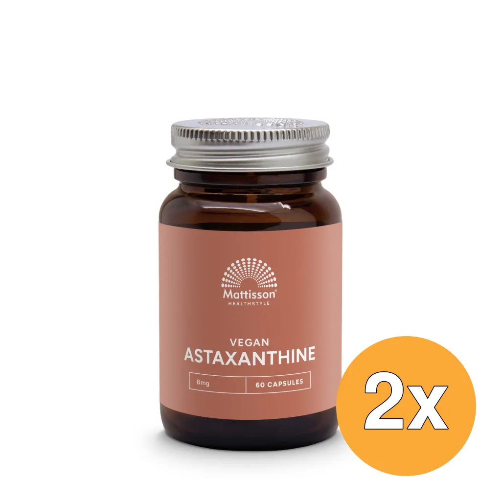 2x Mattisson Vegan Astaxanthine 8mg (60 vega capsules)