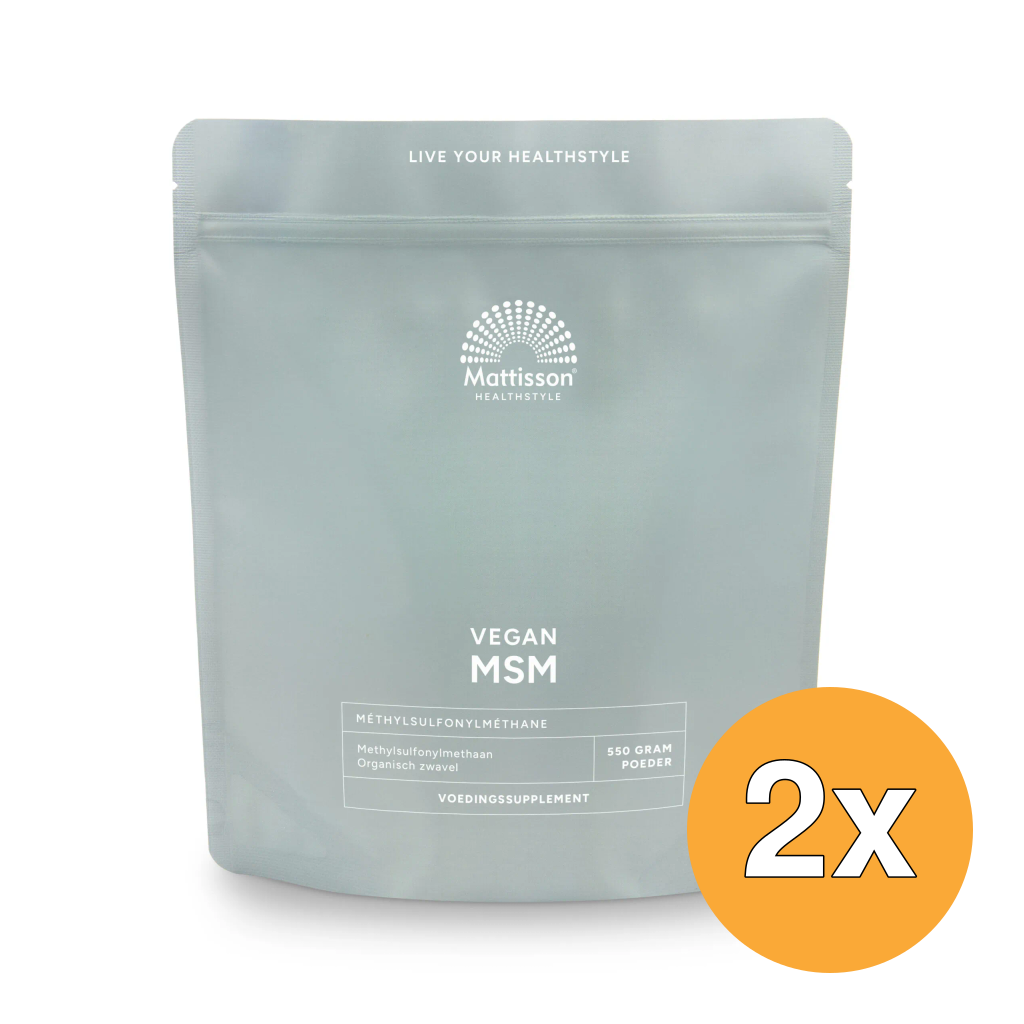 2x Mattisson Vegan Msm Poeder Pure (550 gr)