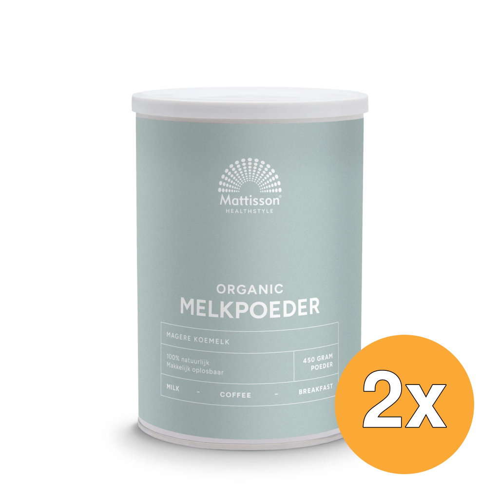 2x Mattisson Magere Melkpoeder Bio (450 gr)