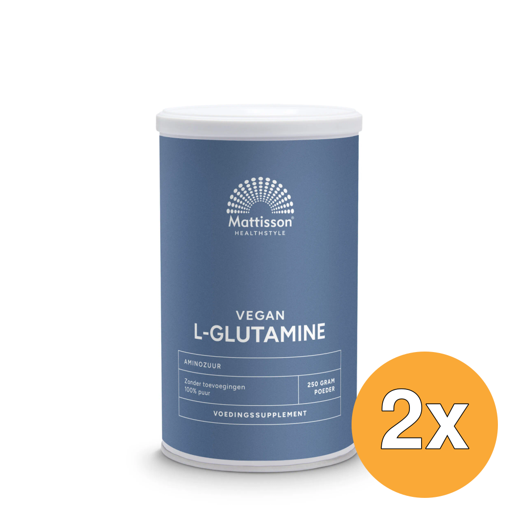 2x Mattisson L-Glutamine Poeder (250 gr)