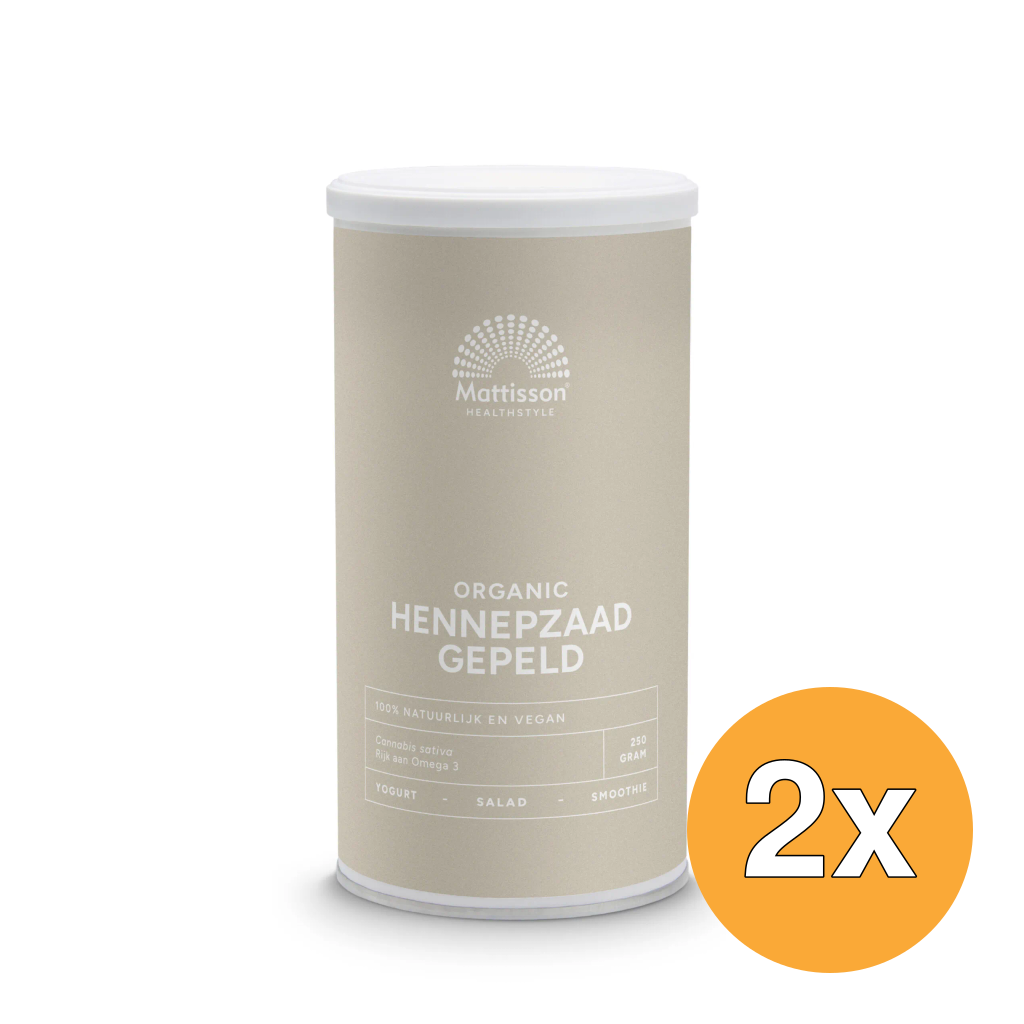 2x Mattisson Hennepzaad Gepeld Bio (250 gr)