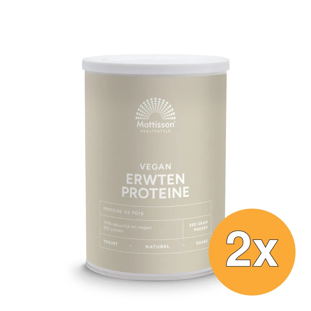 2x Mattisson Absolute Erwten Proteine Naturel Vegan (350 gr)