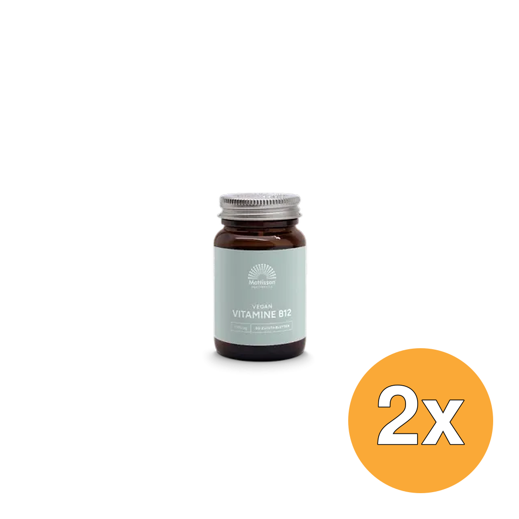 2x Mattisson Vitamine B12 1000mcg (60 tabletten)