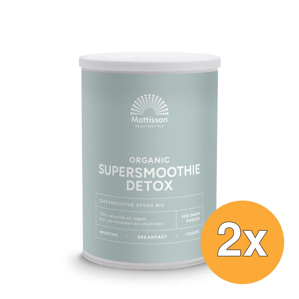 2x Mattisson Organic Supersmoothie Detox Bio (500 gr)